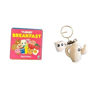 Kidrobot x Yummy Breakfast Keychain Series Bag Charm Happy Teapot & Teacup + Box